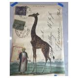 Giraffe Cavallini Decorative Art Print