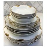 Haviland China Silver Anniversary Gold Trim