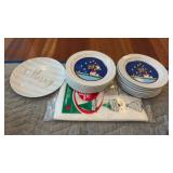 Houze 7ï¿½ Christmas Plates Set of 14 & more