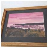 Sunset, Factories and Trees Glass Photo 16x12.5