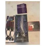 Men's Suspenders Travel Alarm Clock Handkerchief