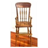 Antique Wood Youth Chair 38' x 16' x 15'