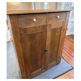 Two-Door Wood Cabinet with Drawer Storage