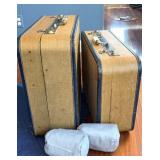 Vintage Hard Suitcases & Inflatable Travel Pillows