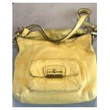 Vintage Coach Kristen Hobo Bag Yellow Leather