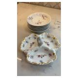 Limoges Berry Bowls & Reichenback Divided Dish