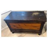 Wood trunk needs work,42 1/2 x 21 x 26ï¿½