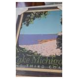 Lake Michigan Framed glass Photo 20x26