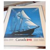 Bluenose II Tall Schooner Glass Photo in Frame