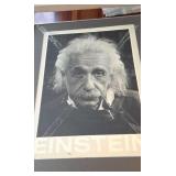 Albert Einstein Framed Glass Photo 22x28
