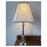 30ï¿½ Modern Chrome & Glass Table Lamp