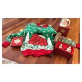 Lenox Christmas Salt & Pepper Shakers, Santa Mug,