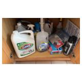 Laundry room chemicals under sink