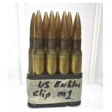 US M1 Garand En Bloc Clip w/ .30-06 Ammo