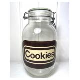 Vintage Swing-Top Glass Cookie Jar