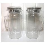 New Pair Of Glass Pitchers For Tea Or Cold Brew