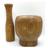 Oak Wood Mortar & Pestle Set