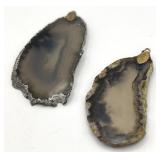 Sliced Agate Quartz Pendants