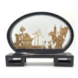 San You Chinese Hand Carved Cork Diorama
