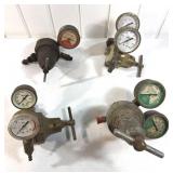 Welding Regulator Gauge Lot of Four