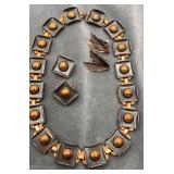 Handmade Renoir Necklace & clip on earrings