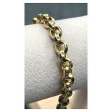 Roll Chain Bracelet 585 Italy 7'. 16.1g
