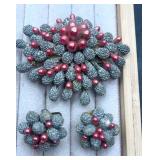 Vintage clip on earrings & brooch set