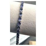 Amethyst Tennis Bracelet 925 India 7'. 9.9g