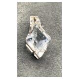 SS with Faceted Quartz Stone Charm  5.2g