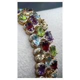 Multi Row Gemstone bracelet. 7'