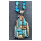 Sally C Treasures SS Geometric Turquoise & Stone
