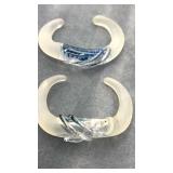 Frosted Glass Cuff Bracelets
