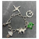 SS Bracelet & Charms. 22.7g