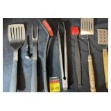 BBQ Utensils Lot ï¿½ Long-Handled Grill Tools