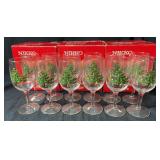 Nikko Christmas Stemware Set ï¿½ 12 Wine Glasses