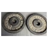 2 Cap 25 lb Olympic Weight Plates