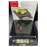 Taylor Black Glass Digital Kitchen Scale 11lb