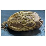 Fine Art Bags NY 1970s Beaded Satin Evening Purse