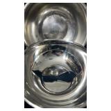 2 Giant Stainless Steel Mixing Bowls