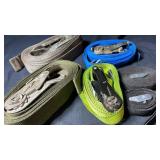 Heavy Duty Ratchet Tie-Down Straps Lot