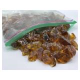 Amber Slag Glass Chips Pieces