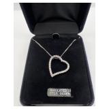 Sterling Silver & Simulated Diamond Pendant