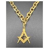 Masonic Freemason Square & Compasses Gold Filled