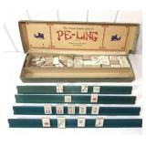 Antique Pe-Ling Mahjong Tile Game Set