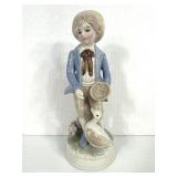 Lenwile Ardalt Country Boy Feeding Duck Porcelain