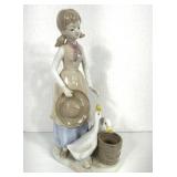 Lenwile Ardalt Girl With Geese Porcelain Figurine