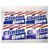 Original Clinton Gore 1992 Campaign Signs Lot of 4