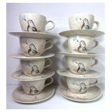 Red Wing Pottery Bob White Tea Set