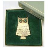 Avon Owl Perfume Brooch