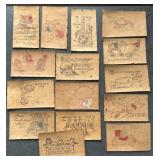 Antique Leather Postcard Collection